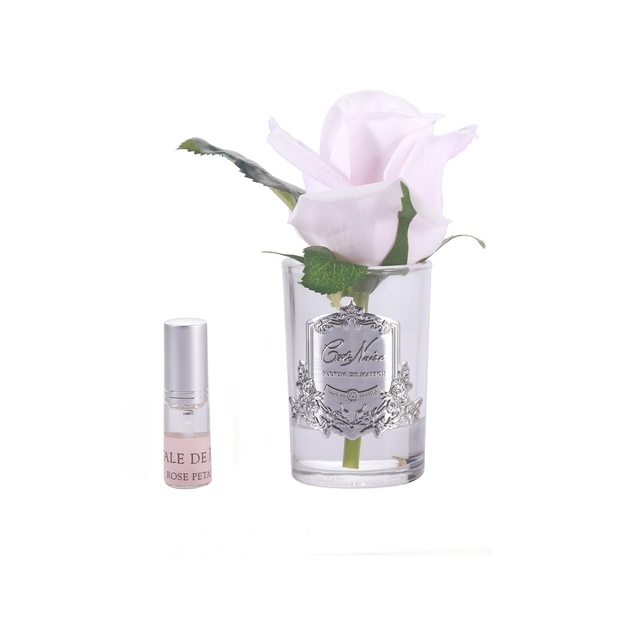 Cote Noire Rose Bud - Clear Silver - French Pink